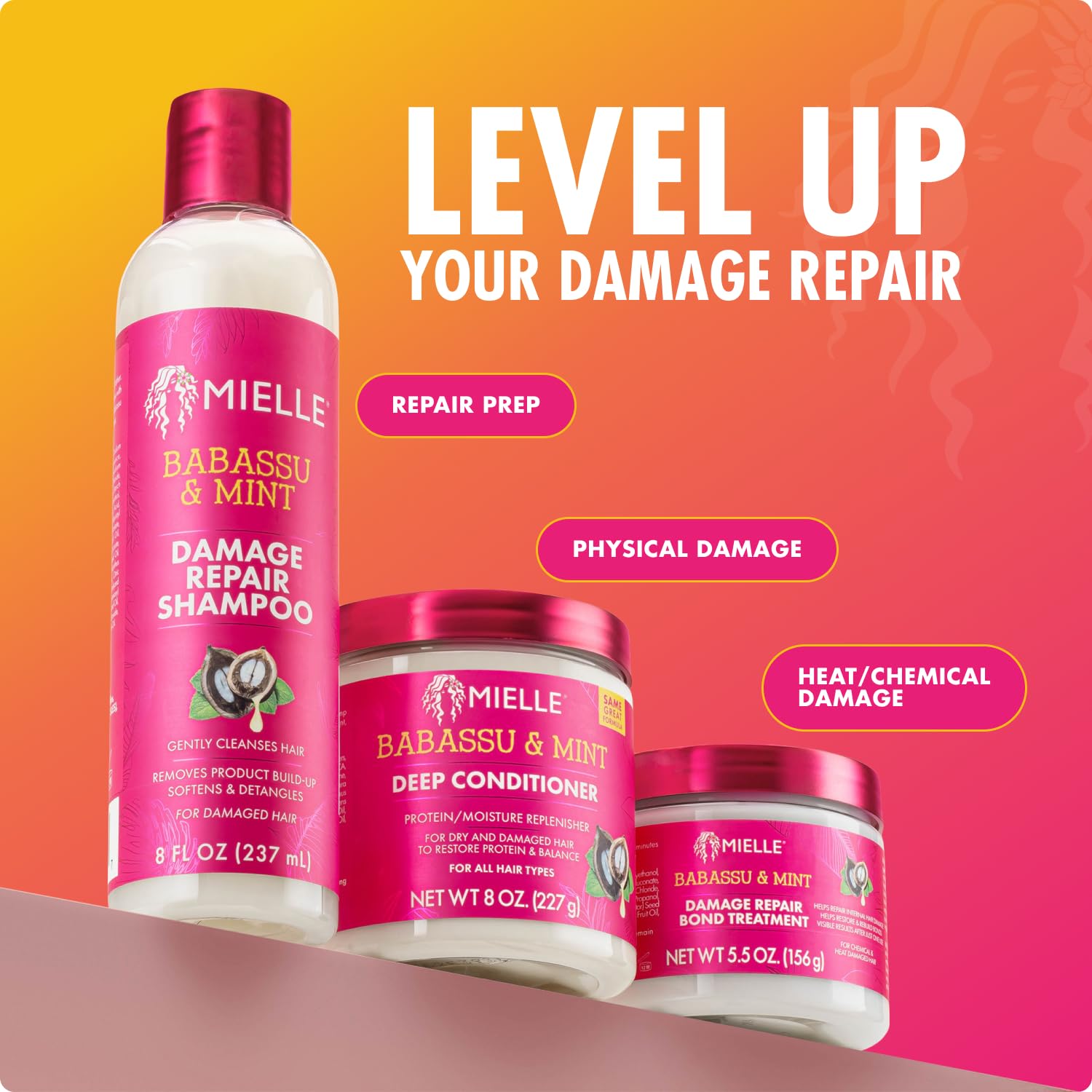 Amazon.com: Mielle Organics Babassu & Mint Damage Repair Hair